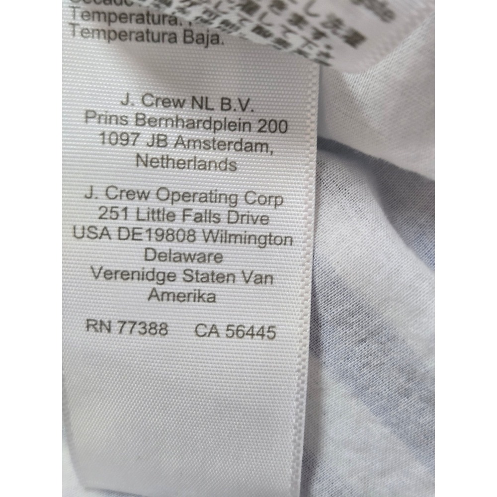 J.Crew Blue White Striped Tiered Ruffle Mini Dress Sleeveless Side Zip Size 8 - Picture 11 of 12
